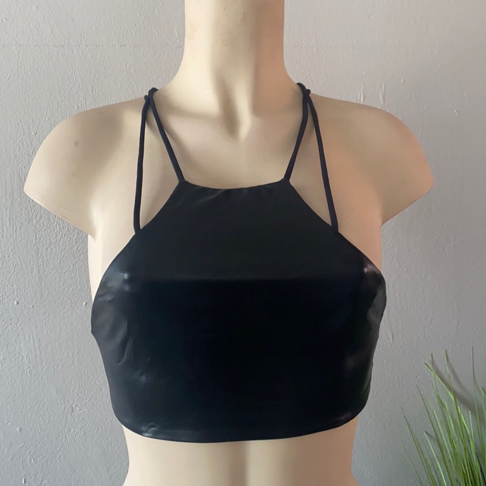 Faux Leather Halter